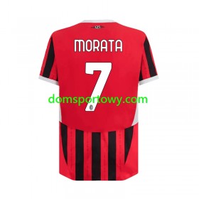 Koszulka AC Milan Alvaro Morata 7 Domowe Koszulki Piłkarskie 2024-2025 Krótki Rękaw